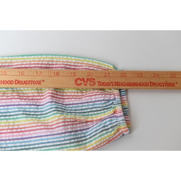 J.CREW V-Neck Rainbow Striped Seersucker Peplum Top Blouse Size 6 NEW - Picture 11 of 13